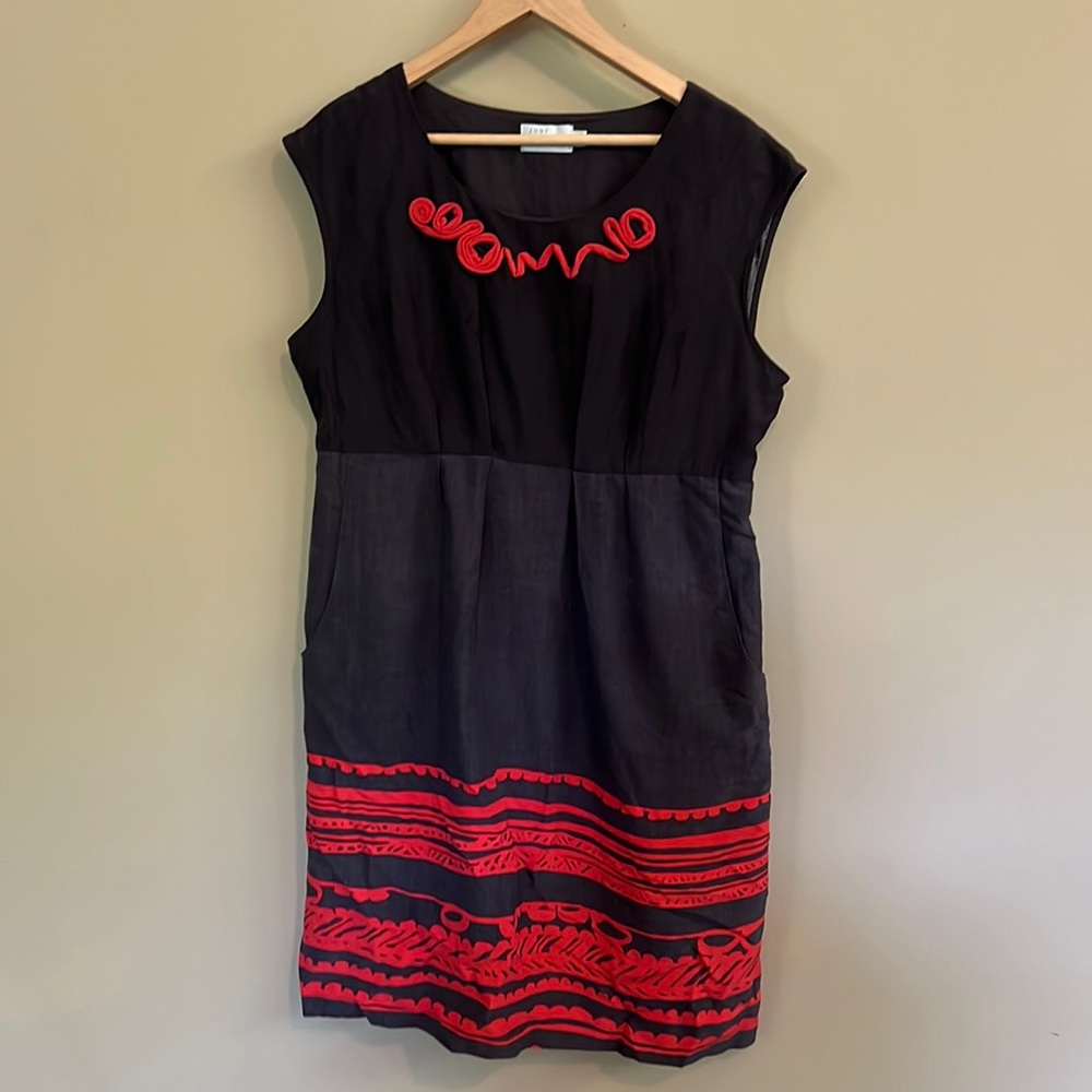 Jodi Arnold for the Limited Multi Grey toned and coral dress